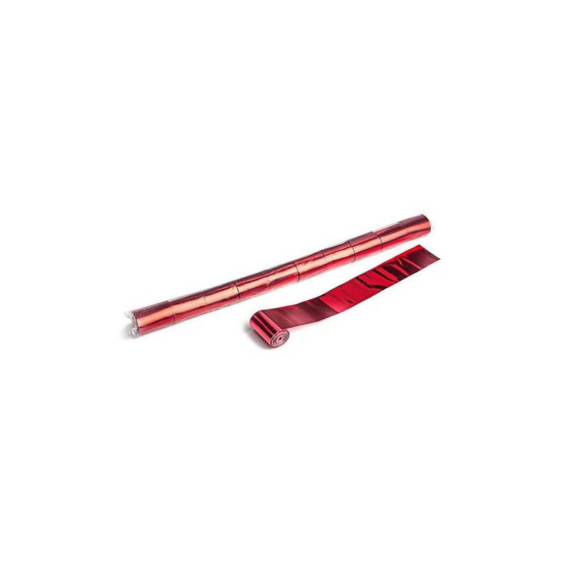 Metallic Stadium Streamers, folie 10 bucati, 20m x 5cm - Red, MagicFX STR08RD