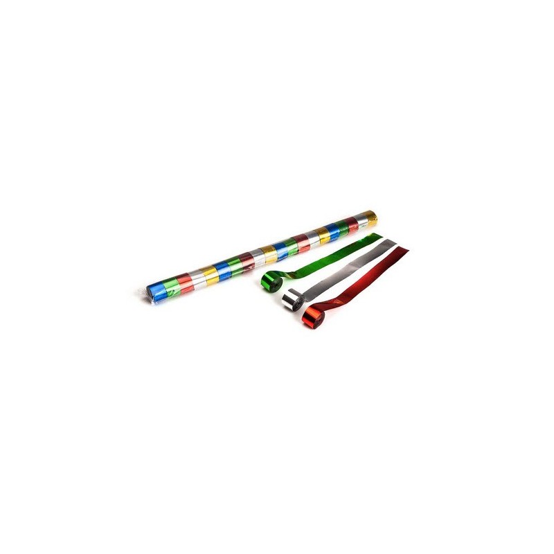 Metallic Stadium Streamers, folie 20 bucati, 20m x 2.5cm - Multicolour, MagicFX STR13MC
