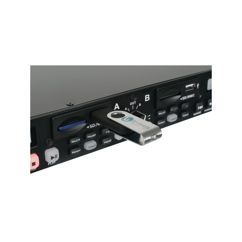 Dual Player REC USB/SD 1U Power Dynamics PDC-45