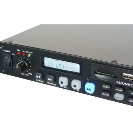 Dual Player REC USB/SD 1U Power Dynamics PDC-45