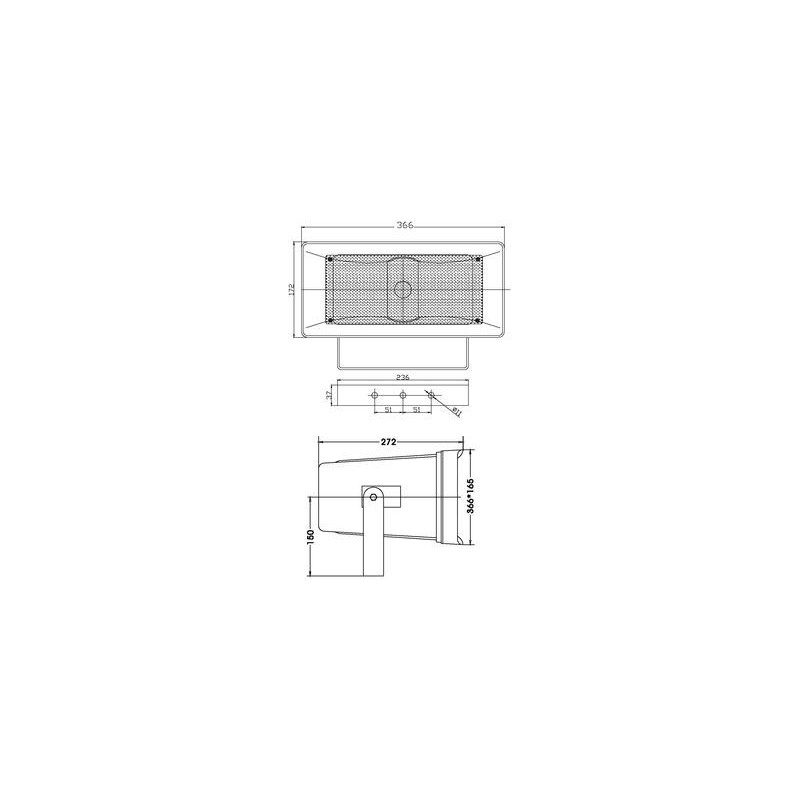 Difuzor tip goarna 100V pentru exterior Omnitronic HS-50