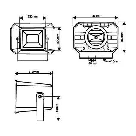 Difuzor tip goarna 100V pentru exterior Omnitronic HS-60