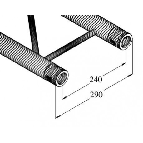 Truss BILOCK din 2 puncte, 2000mm, Alutruss E-GL22 2000