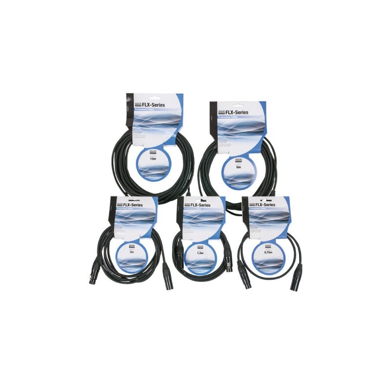Cablu audio balansat XLR tata - XLR mama, 3 pini, 10 m, Dap Audio FLX-0110-10m