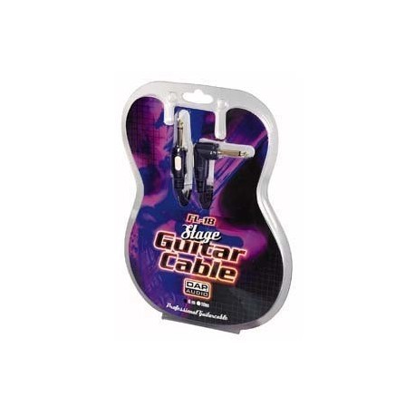 Cablu de conectare Jack 6.3 la Jack 6.3 Stage Guitarcable straight, Ã˜6 mm , 90° , 6 m , DAP-Audio FL-186-6m