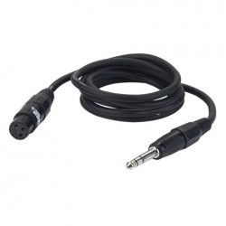 Cablu audio balansat XLR mama,3 pini la Jack 6.3 stereo, 6 m ,  DAP Audio FL-036-6m