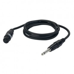 Cablu audio nebalansat XLR mama, 3 pini la Jack 6.3 mono ,  6 m , DAP Audio FL-026-6m