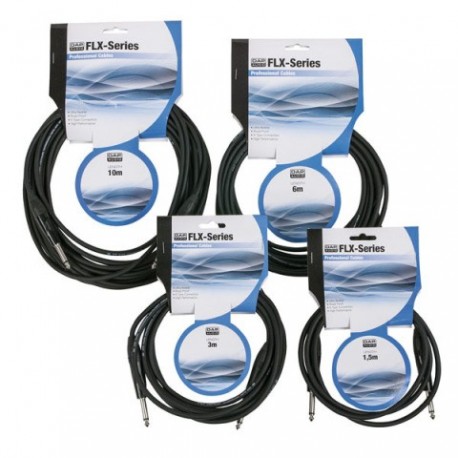 Cablu audio nebalansat Jack 6.3 mono la Jack 6.3 mono Black , 3 m , DAP-Audio FLX-053-3m