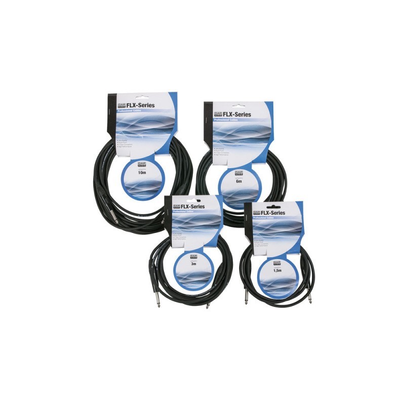 Cablu audio nebalansat Jack 6.3 mono la Jack 6.3 mono Black , 3 m , DAP-Audio FLX-053-3m