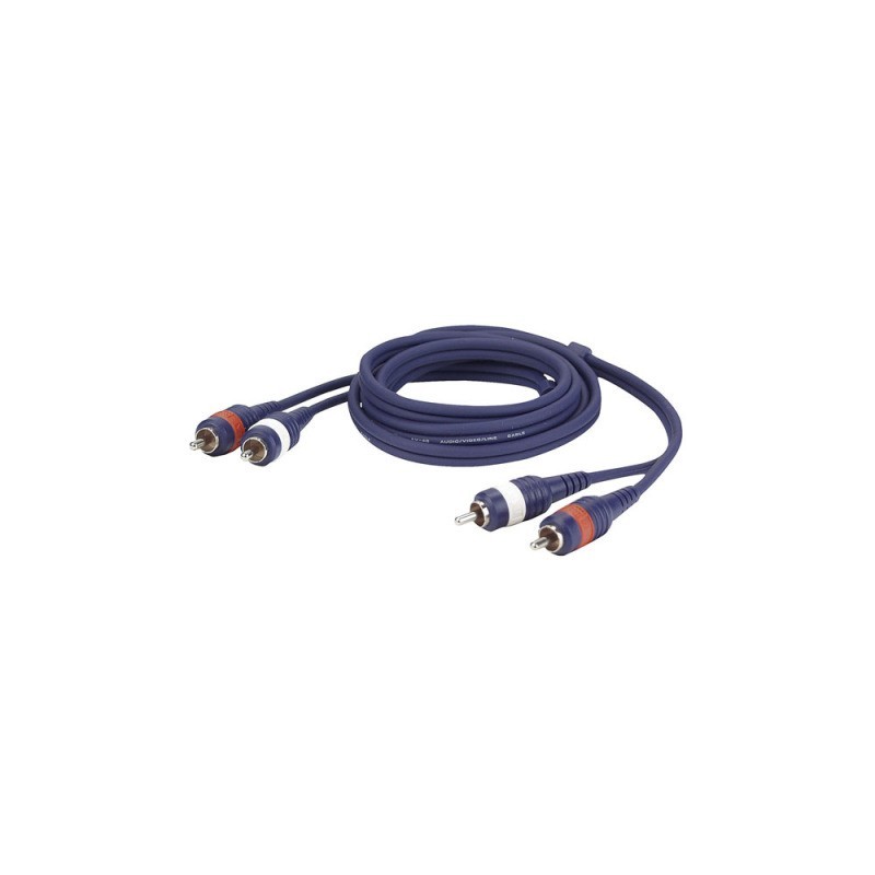 Cablu audio 2 RCA tata la 2 RCA tata, 0.75 m , DAP Audio FL-2475-0.75m