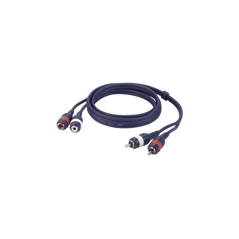 Cablu audio 2 RCA tata la 2 RCA mama, 0.75m , DAP Audio FL-2775-0.75m
