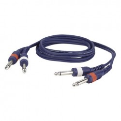 Cablu audio 2 Jack 6.3 mono la 2 Jack 6.3 mono, 3 m , DAP-Audio  FL-223-3m
