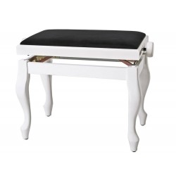 Scaun alb lucios pentru pian, GEWA SCAUN PIAN DELUXE CLASSIC ALB LUCIOS VE2 (130.350)