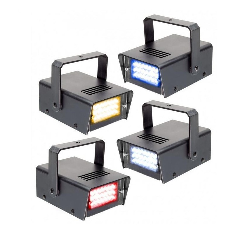 Set 4 Mini-Stroboscoape LED RYBBW 10W