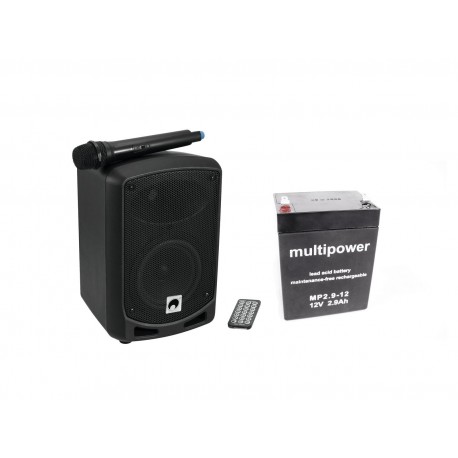 Set sistem wireless portabil PA + baterie, Omnitronic Set WAMS-065BT + Battery