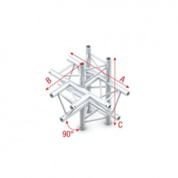 Grinda Showtec T-Cross + up/down 5-way Deco-22 Triangle