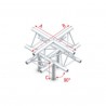 Grinda Showtec Cross + down 5-way, apex up Pro-30 Triangle P Truss