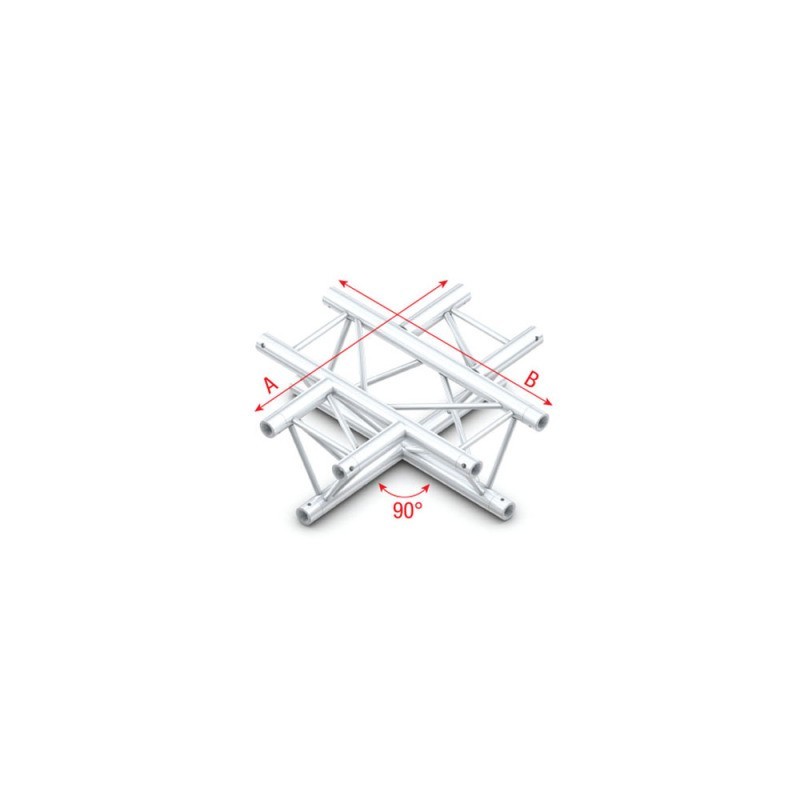 Grinda Showtec 90° 4-way horizontal Pro-30 Triangle F Truss