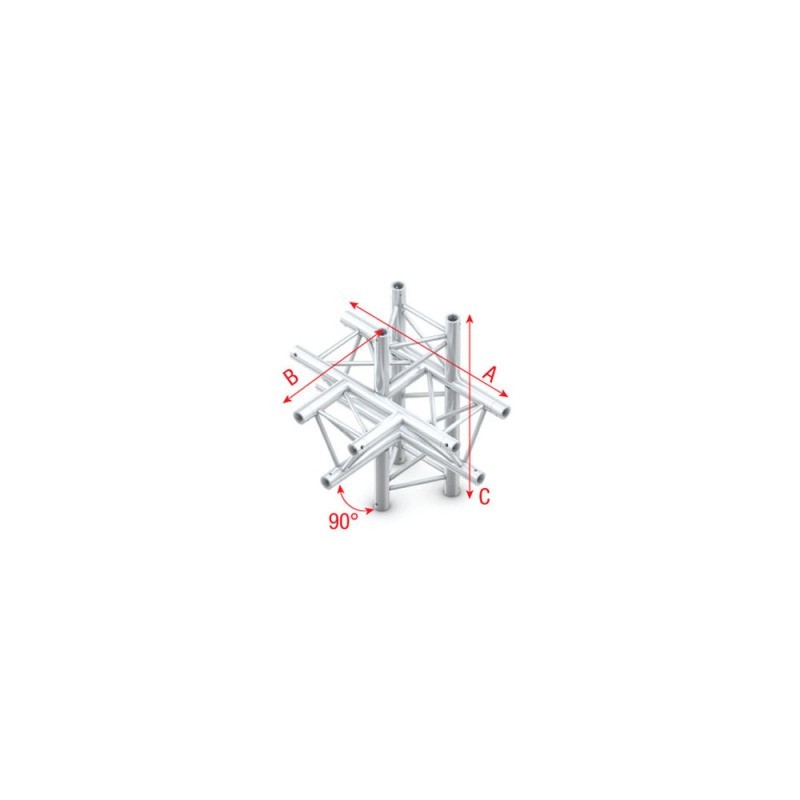 Grinda Showtec T-Cross + up/down 5-way Pro-30 Triangle F Truss