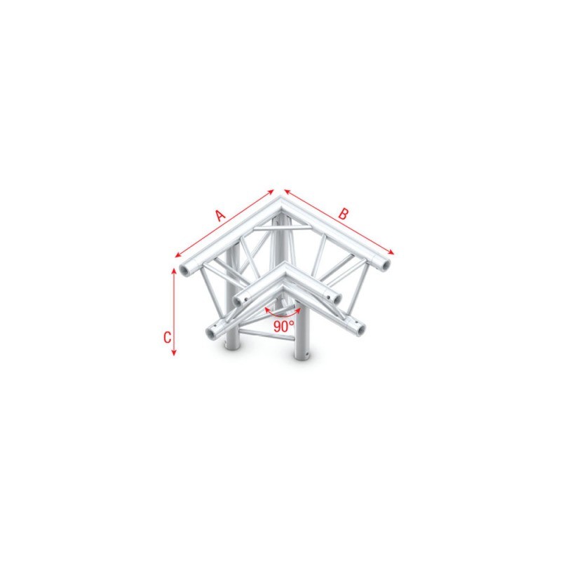 Grinda colt Showtec Corner 90° down left, apex down Pro-30 Triangle G Truss