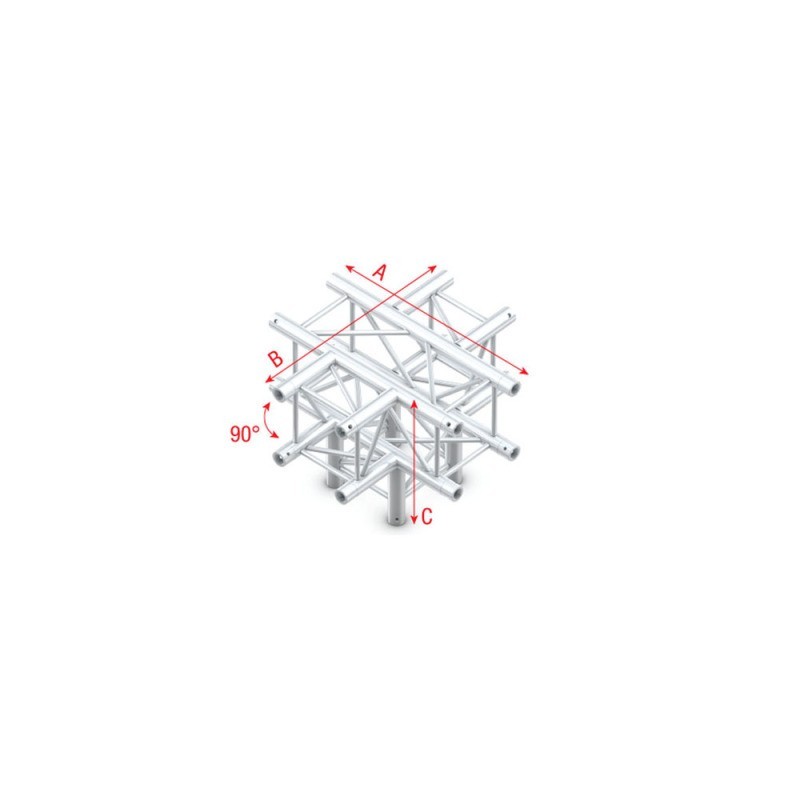 Grinda Showtec Cross + Down 5-way Pro-30 Square F Truss