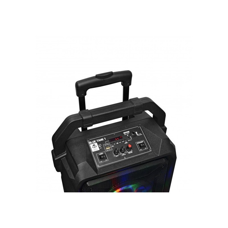 Boxa portabila cu  acumulator, microfon, BT si USB Idance Blue-Tank1