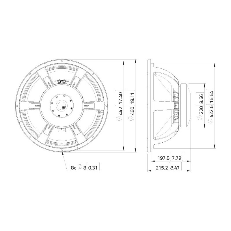 Difuzor bas LaVoce SAF184.02