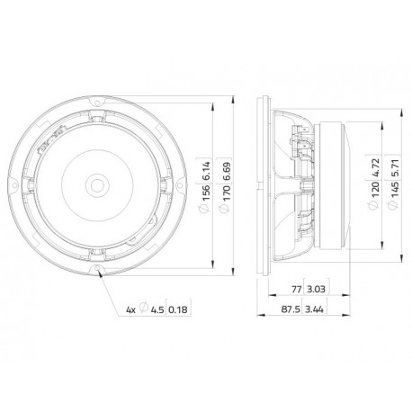 Difuzor bas LaVoce WAF061.80