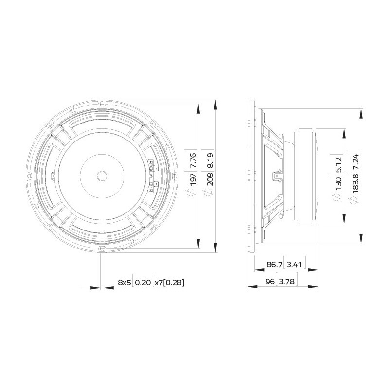Difuzor bas LaVoce WSF081.82