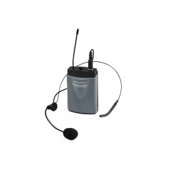 Lavaliera wireless pentru sistem portabil Omnitronic WAMS-65BT Bodypack transmițător incl. Setul cu cască