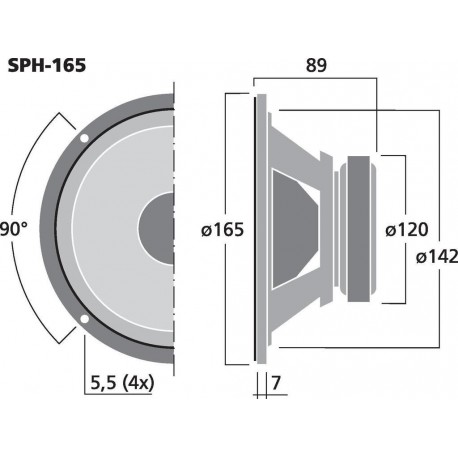 Difuzor HiFi Monacor SPH-165