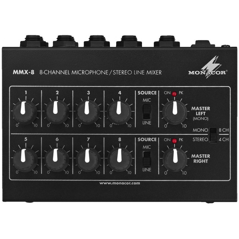 Miniature audio mixer Monacor MMX-8