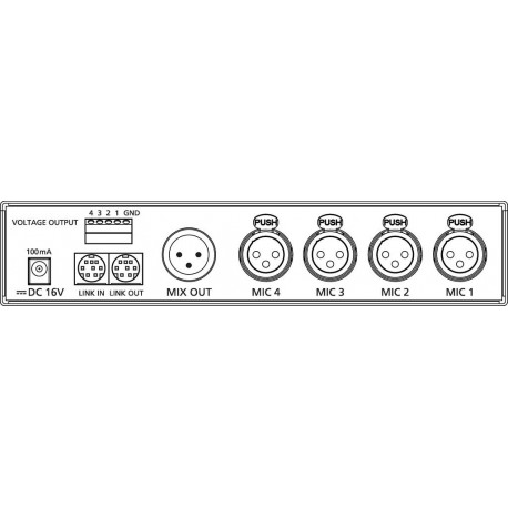 Mixer automat cu 4 canale pentru microfoane JTS CS-4
