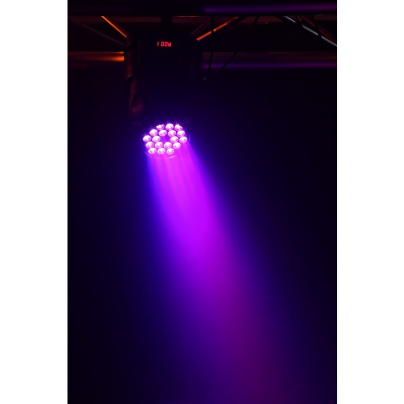  Mini Moving Head LED 18x 3W 3-in-1 RGB MHL108MK3