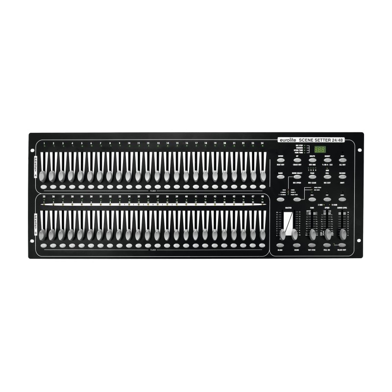 Controller DMX cu 48 canale pentru lumini de teatru, EUROLITE DMX Scene Setter 24/48