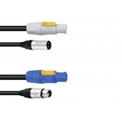 Cablu combi DMX + power, PSSO Combi Cable DMX PowerCon/XLR 1,5m