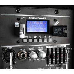 Boxa activa portabila mobila 15" Vonyx SPJ-PA915 cu 2x microfoane fara fir cu USB/ Bluetooth
