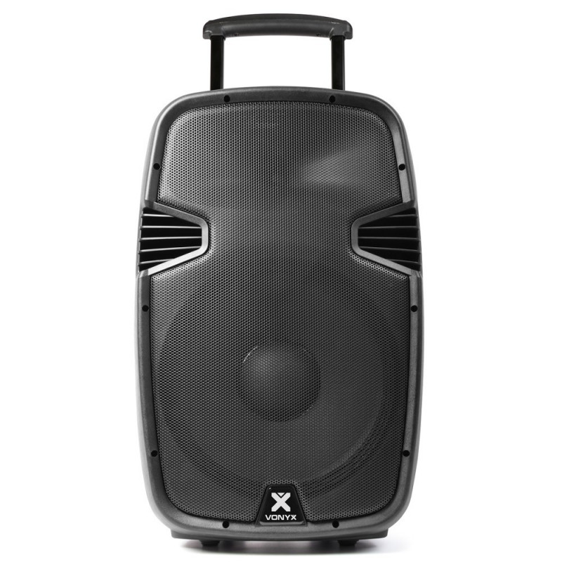 Boxa activa portabila mobila 15" Vonyx SPJ-PA915 cu 2x microfoane fara fir cu USB/ Bluetooth