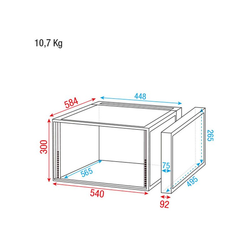 Rackcase DoubleDoor case 6U DAP Audio