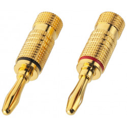 Pair of banana plugs for speakers Monacor BP-100G