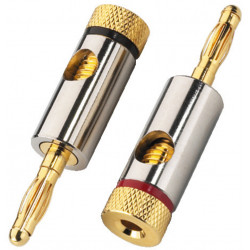 Pair of banana plugs for speakers Monacor BP-150