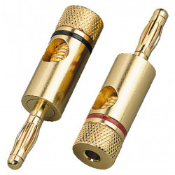 Pair of banana plugs for speakers Monacor BP-150G
