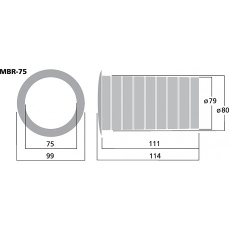 Bass-reflex tube Stage Line MBR-75