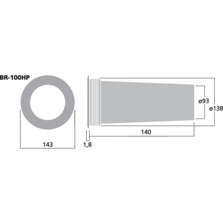 Bass-reflex tube Stage Line BR-100HP