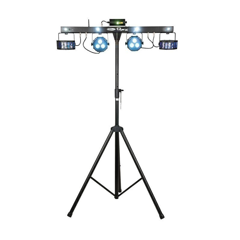 Set 4 lumini LED + 4 strobe + laser Showtec QFX