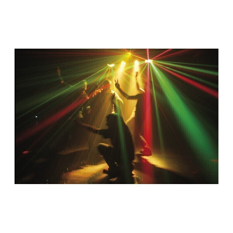 Set 4 lumini LED + 4 strobe + laser Showtec QFX