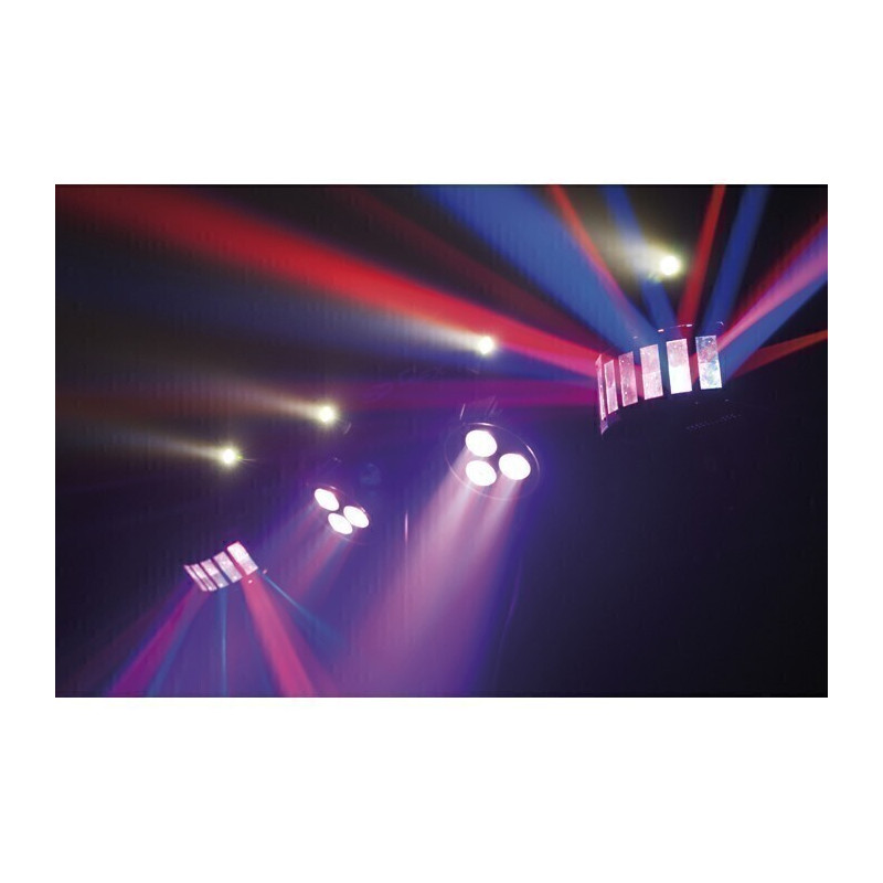 Set 4 lumini LED + 4 strobe + laser Showtec QFX