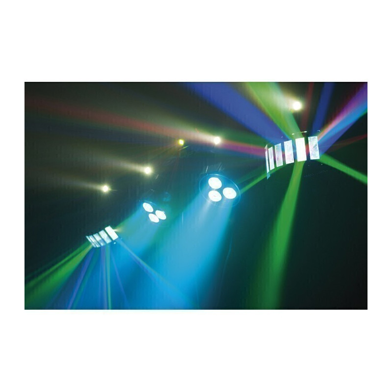 Set 4 lumini LED + 4 strobe + laser Showtec QFX